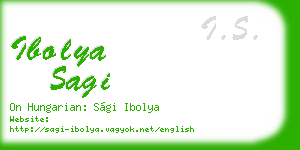 ibolya sagi business card